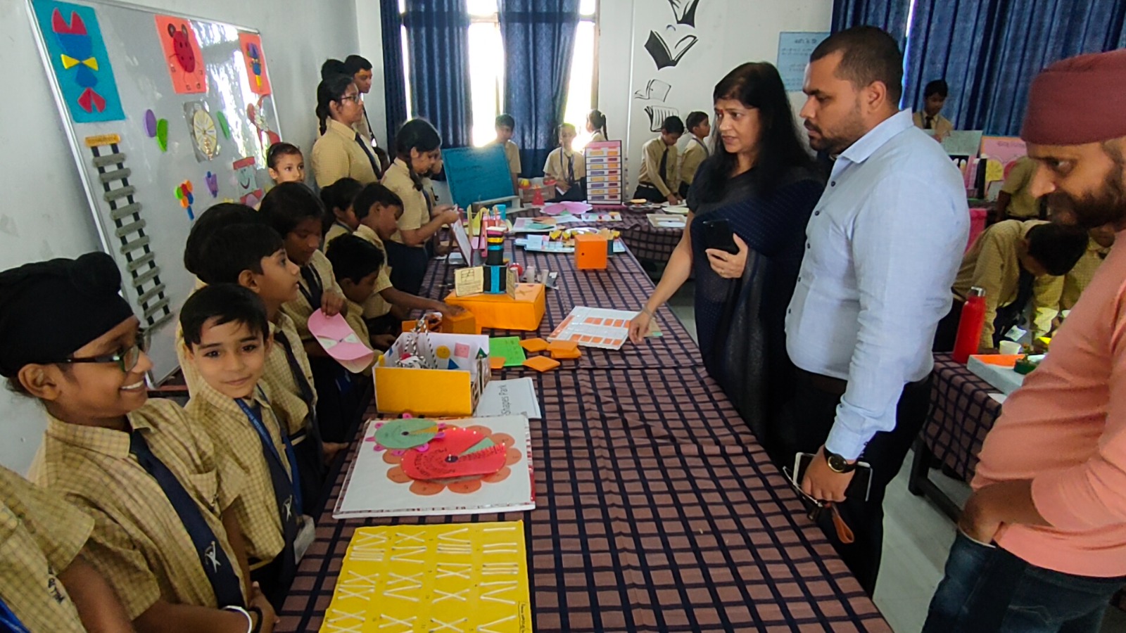 Students taking part in an educational activity