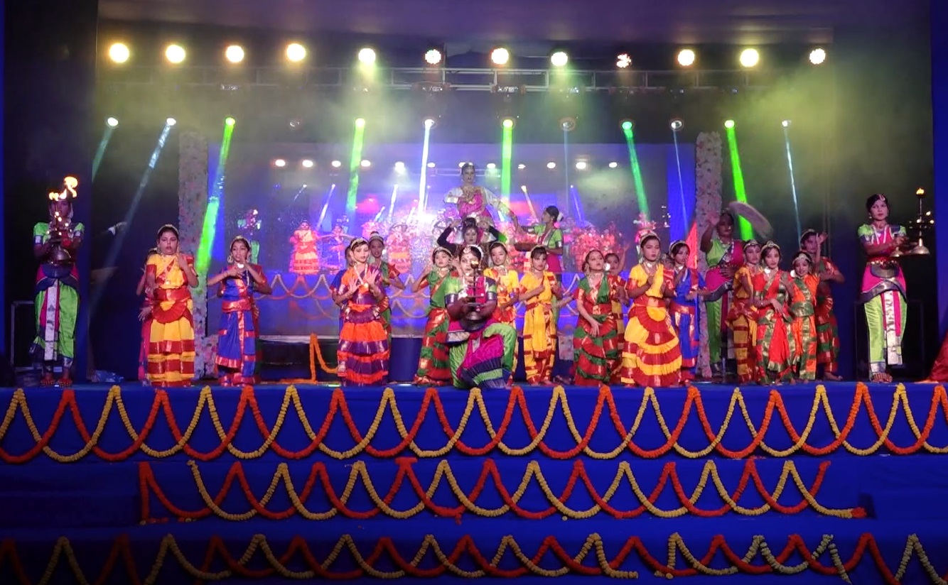 Students taking part in a school programme